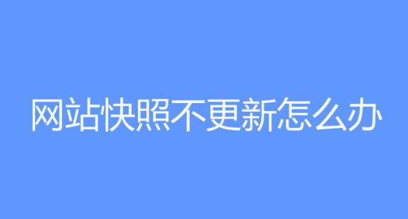 百度快照优化 ：百度快照长时间不更新的原因是什么